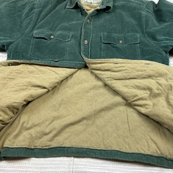 VTG Abercrombie & Fitch Co. Corduroy Long Sleeve Shirt Shacket Sz M Extra Rugged - Picture 6 of 9